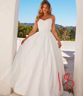 Jessamine Strapless Wedding Gown in White