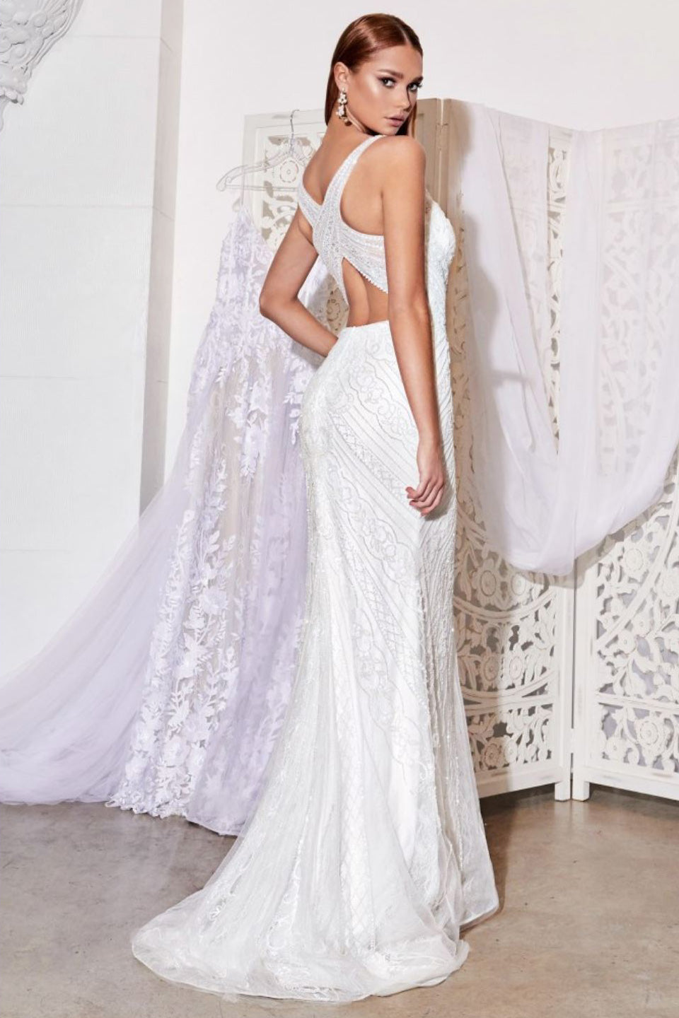 Kaori Beaded Wedding Gown in White
