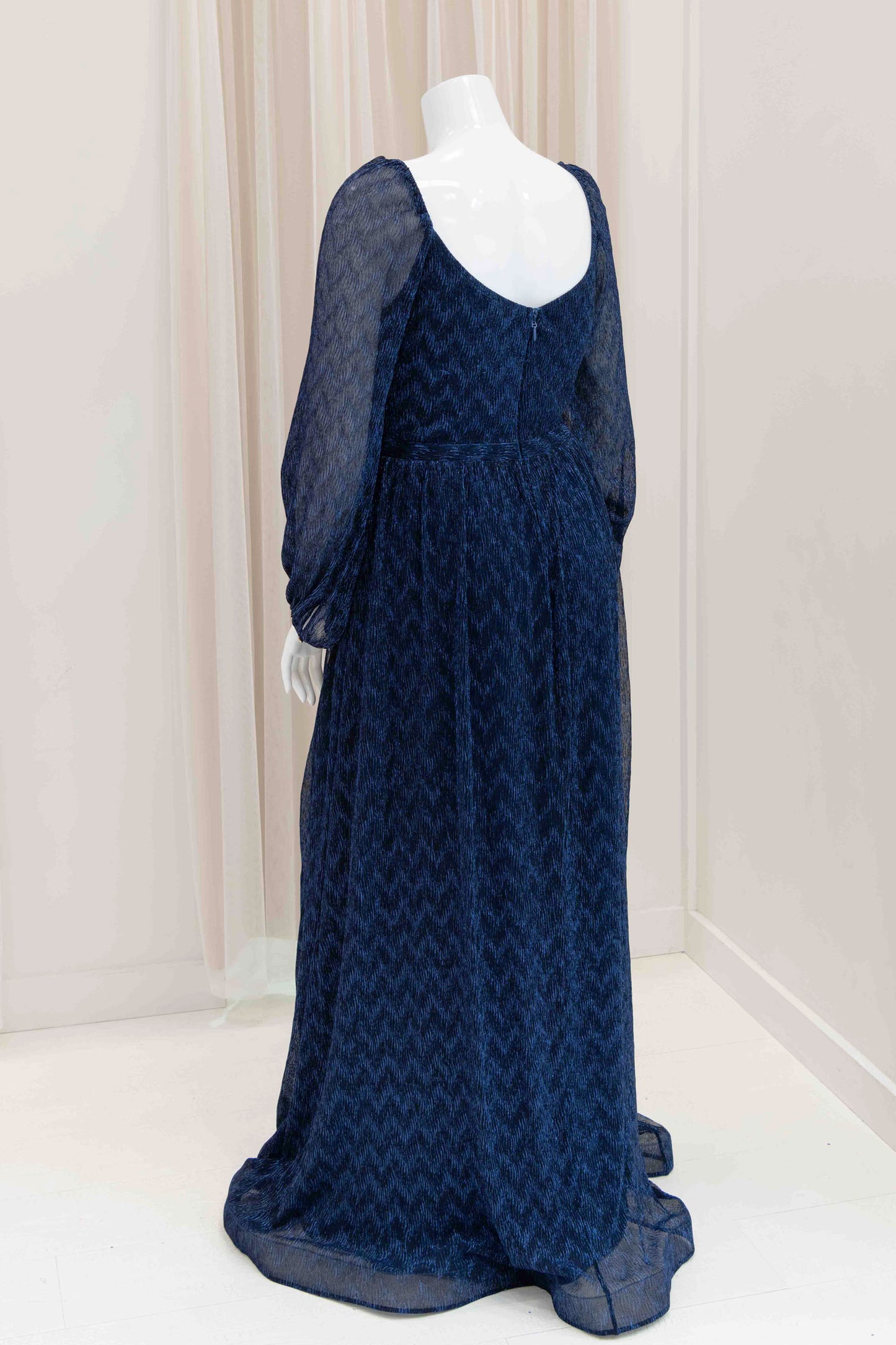 Gillian Lurex Maxi Dress in Navy Blue