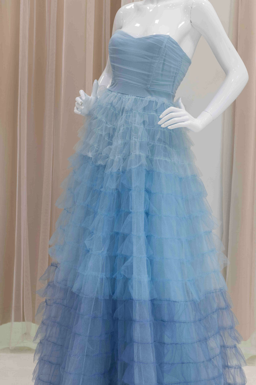 Tulle Sweet 16 Ball Gown in Blue