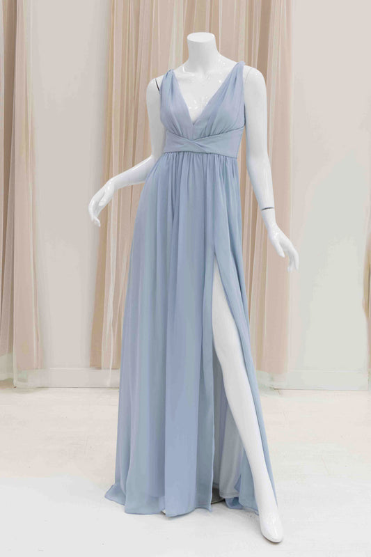 Maternity Friendly Baby Shower Dress in Baby Blue