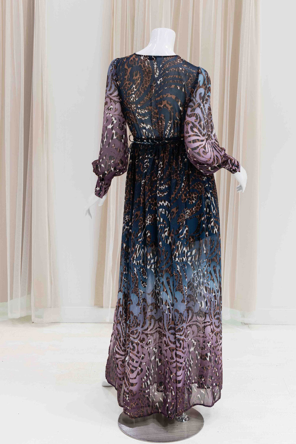 Purple Long Sleeve Beach Cover Up