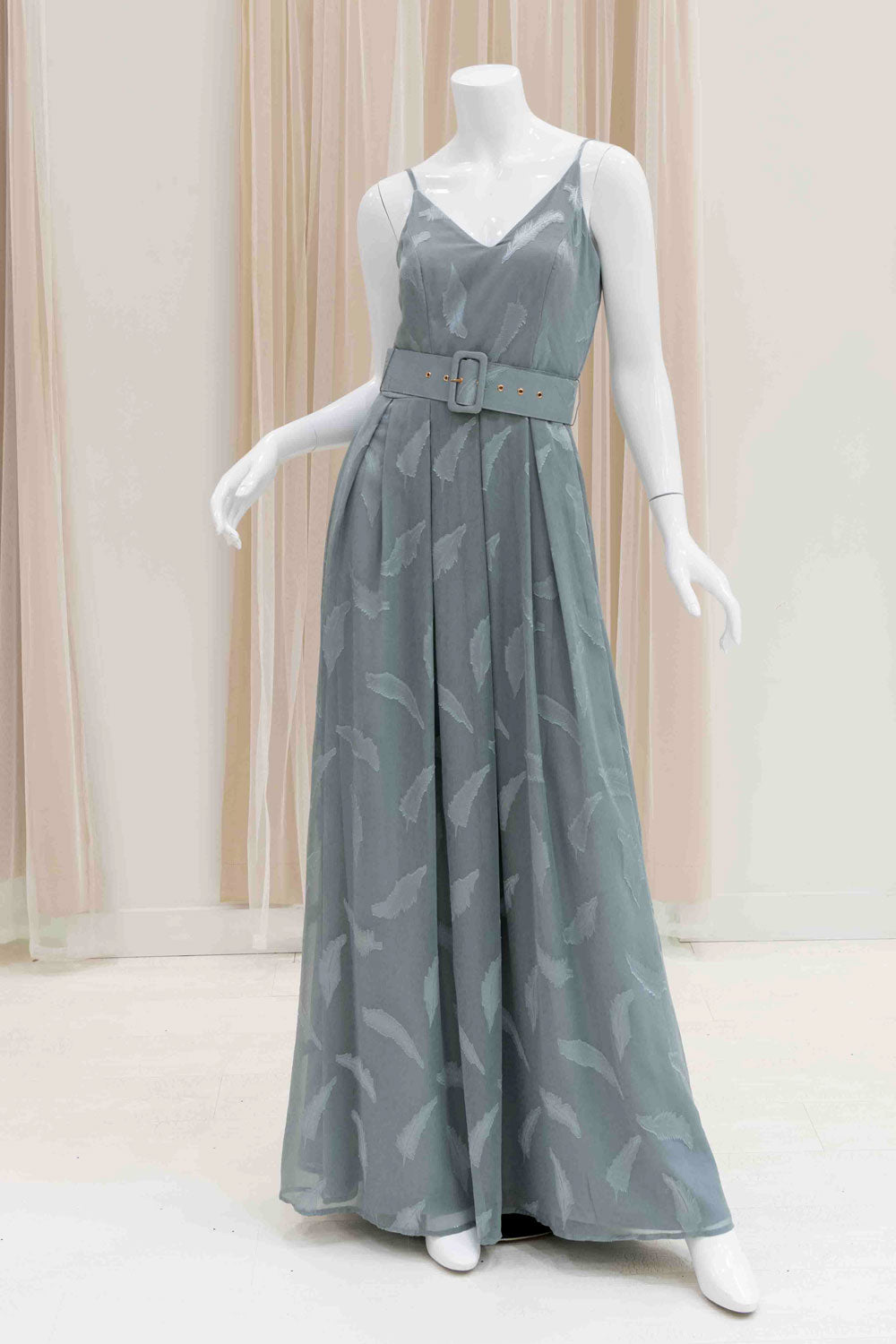 Grey Belted Sun Dress
