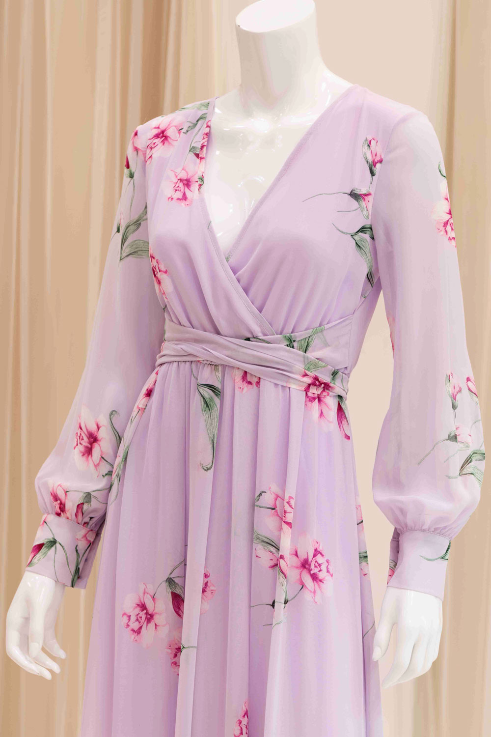 Bohemian Wedding Guest Dress in Lavender