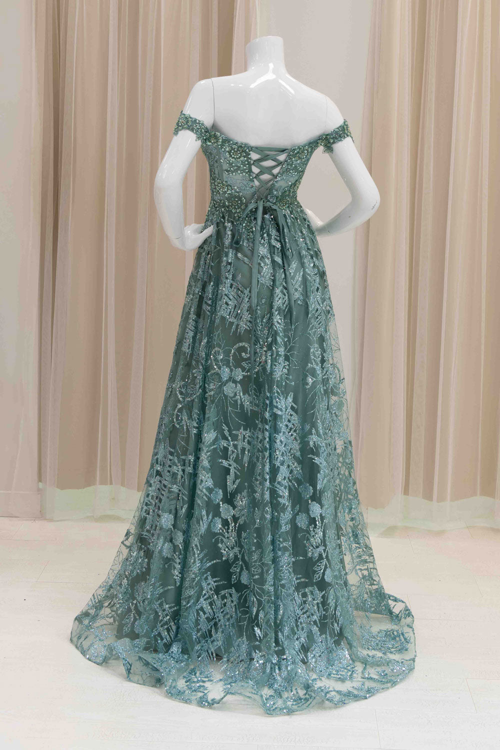 Sage Green Evening Gown