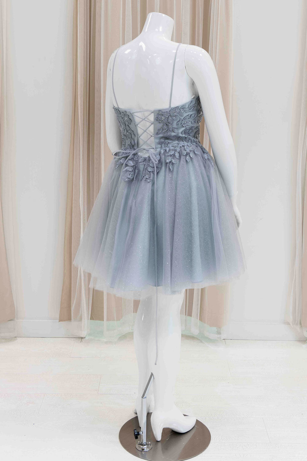 Short Cocktail Dress for 8th Grade Dance in Silver
