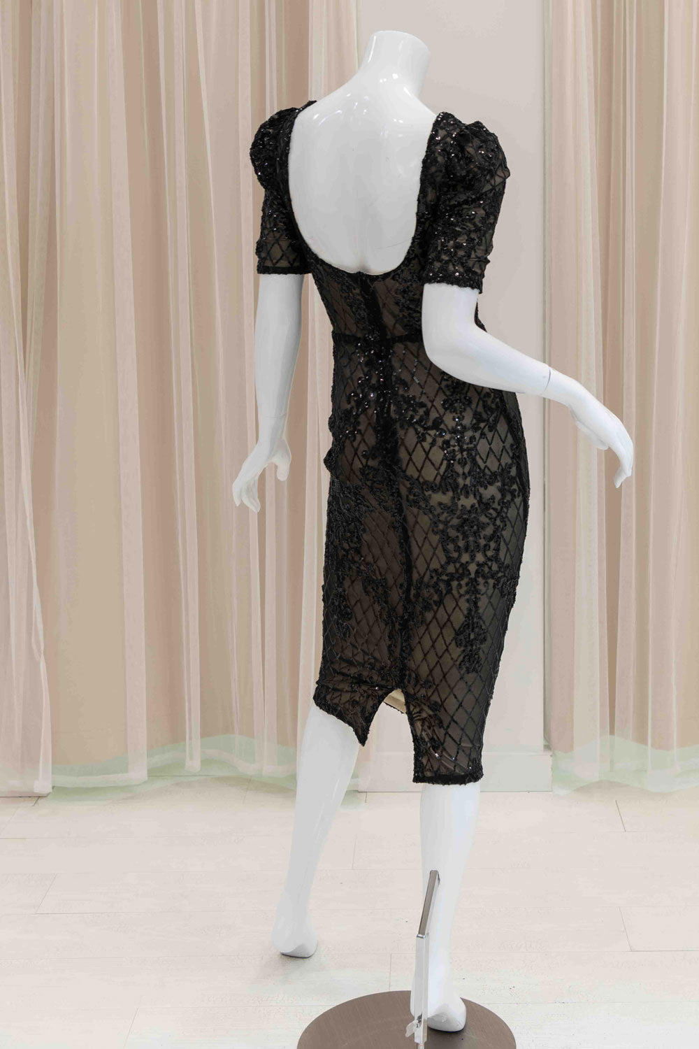 Sequin Cocktail Dress in Black