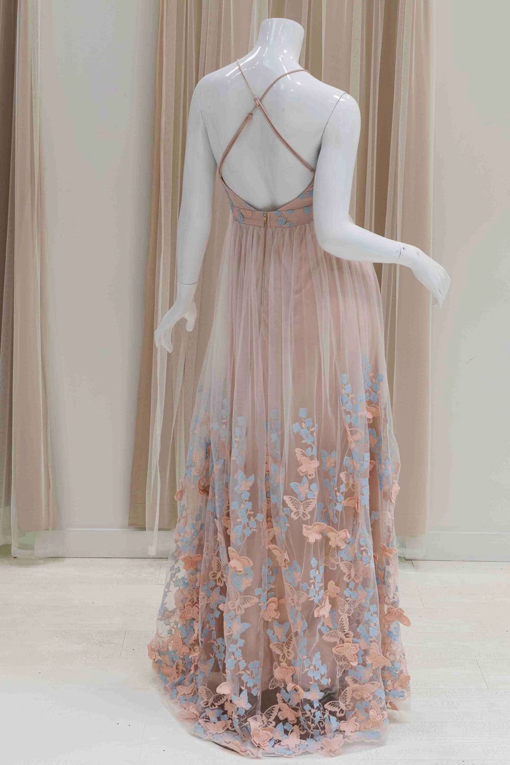 Summer Dress with 3D Butterflies