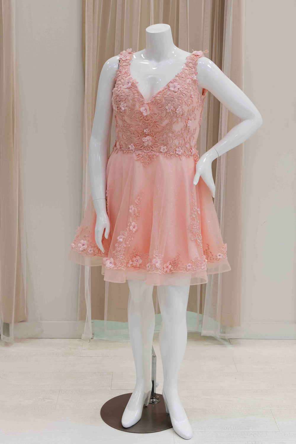 Blush Cocktail Dress for 8th Grade Dance