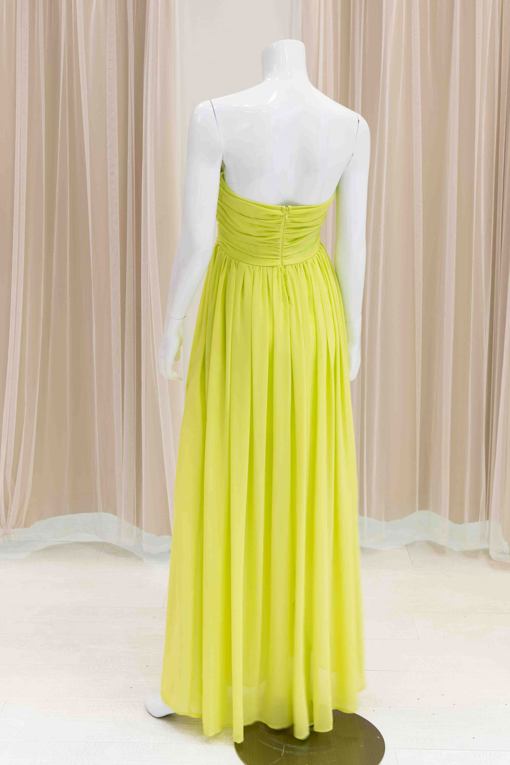 Beach Wedding Guest Dress in Neon Yellow