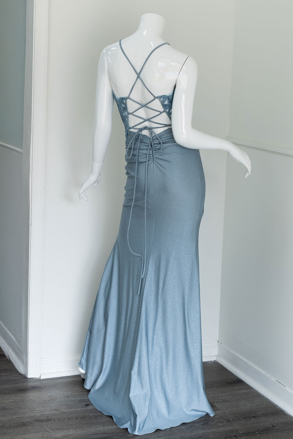 Form Fitting Evening Dress in Light Blue