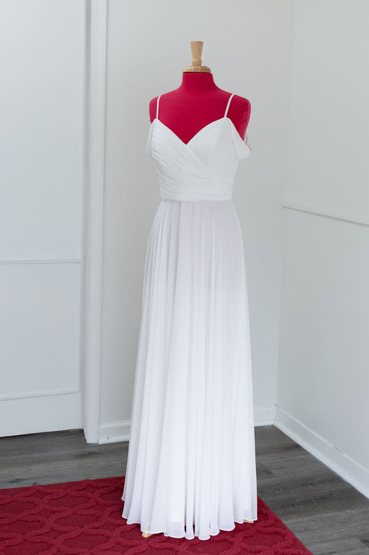 Selia Off-Shoulder Wedding Gown in White