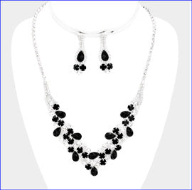 Rhinestone Necklace Set | NSR0089