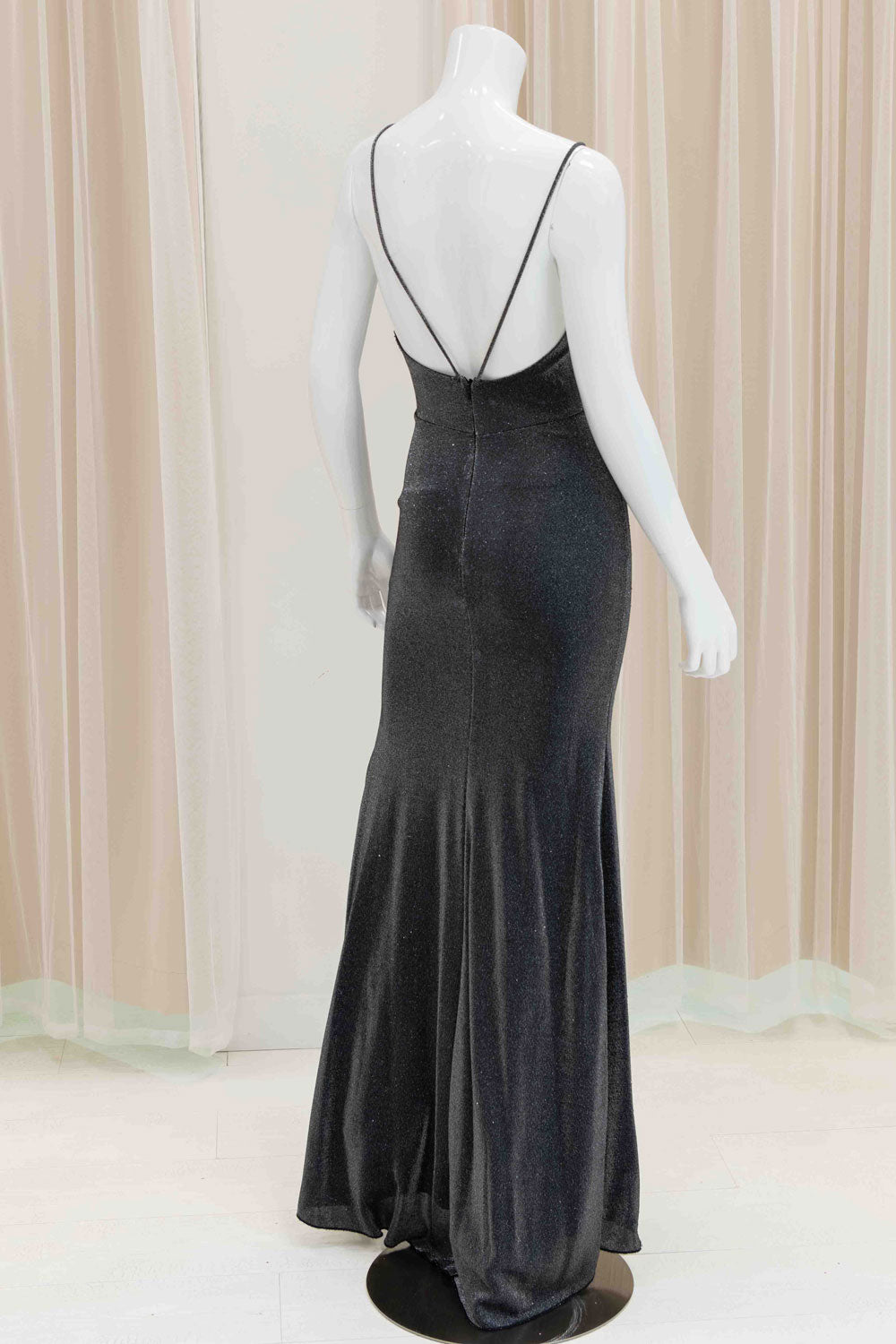 Cecilia Shimmer Evening Dress in Black