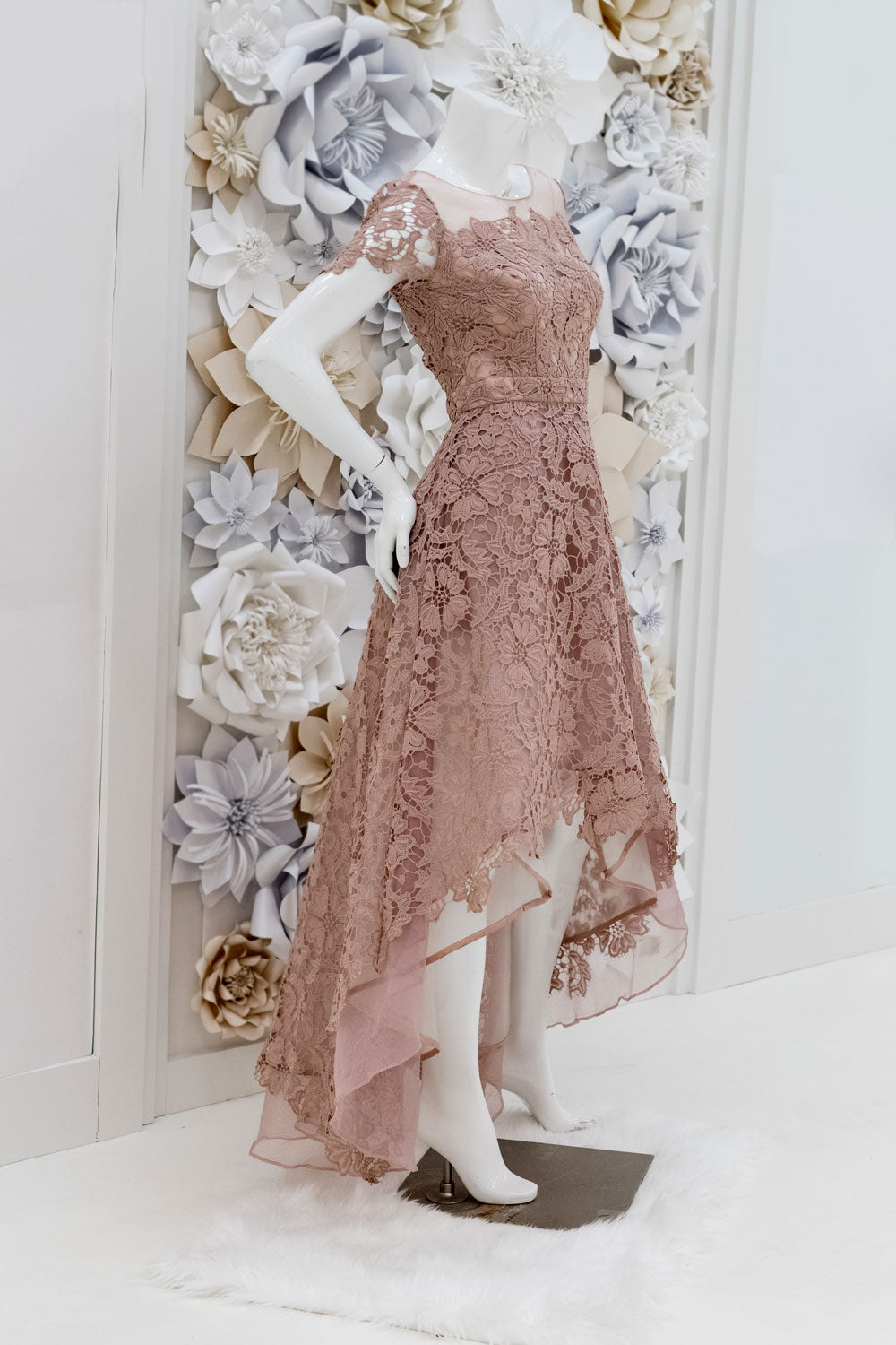 Belinda High-Low Lace Dress