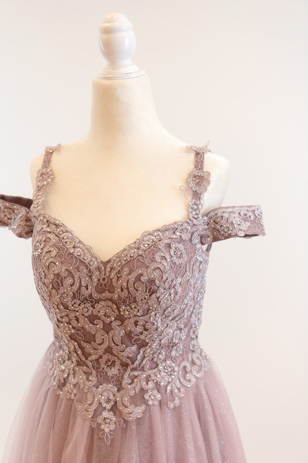 Quinn Fit and Flare Dress in Dusty Lavender